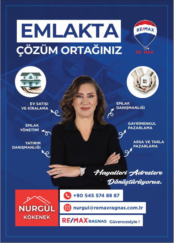 Nurgül Kokenek ile Remax güvencesinde gayrimenkul hayallerinize bir adım daha yakındasınız! Hemen iletişime geçin ve fırsatları kaçırmayın.